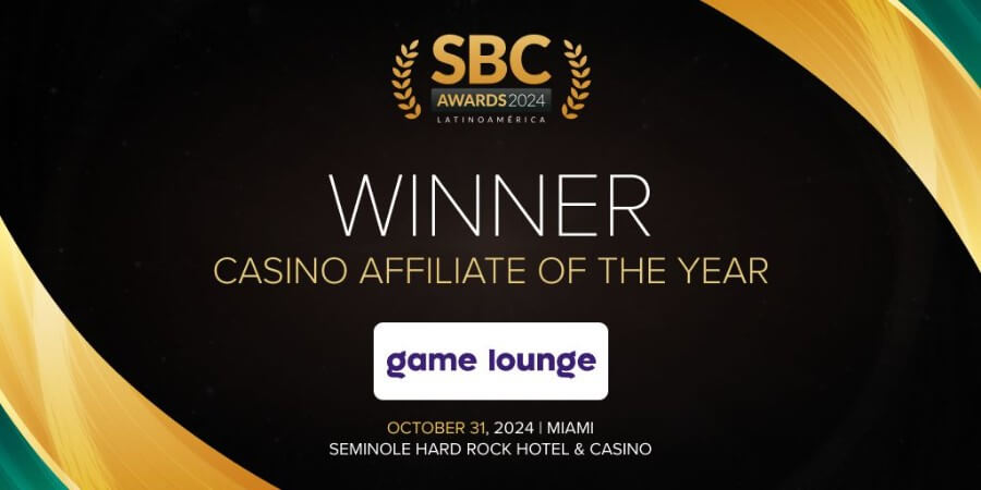 SBC Awards Latinoamérica 2024 - Game Lounge ganador de Casino Affiliate of the Year