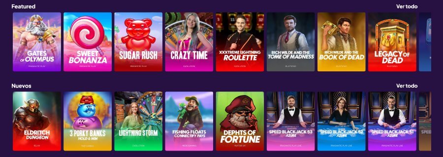 Juegos en ReelCrypto